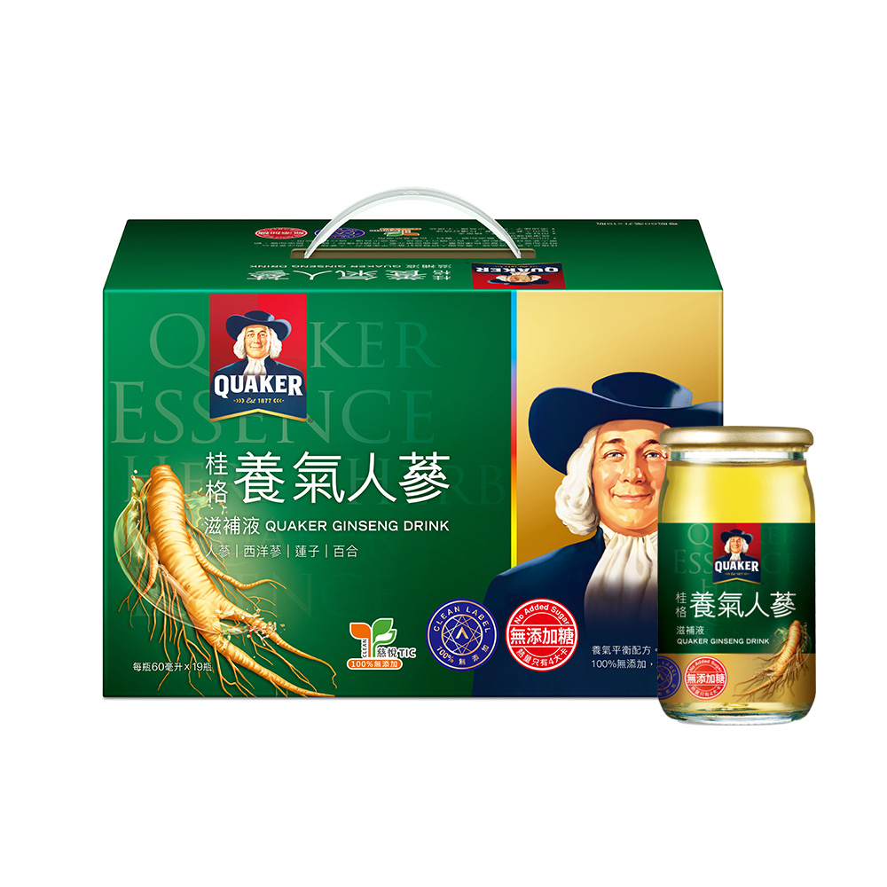 Quaker 桂格 無糖養氣人蔘滋補液(60mlx19入)
