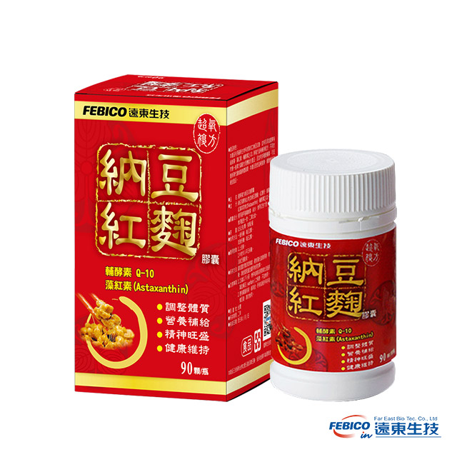 febico 遠東生技 超氧複方納豆紅麴膠囊 (90粒/瓶)