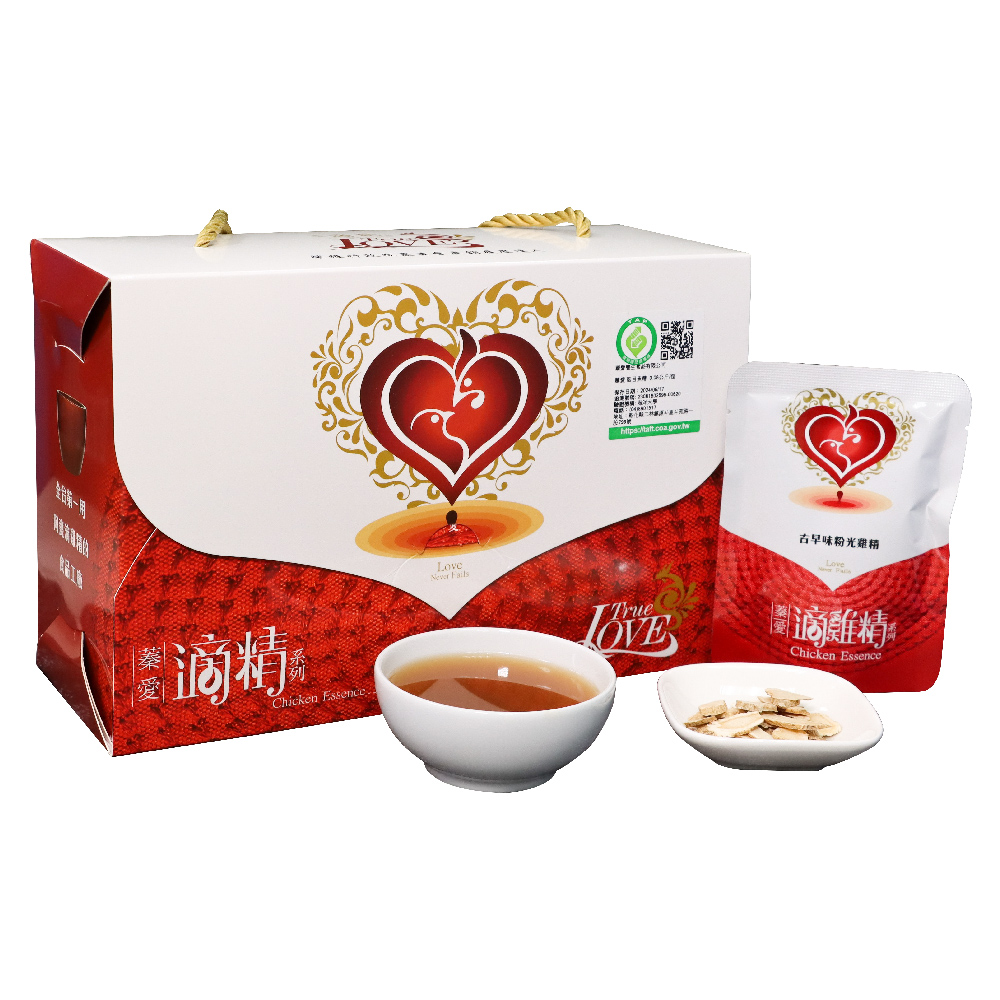 蓁愛滴雞精 【蓁愛】古法陶甕-粉光蔘雞精禮盒(80mlx10包/冷凍/威品嚴選)