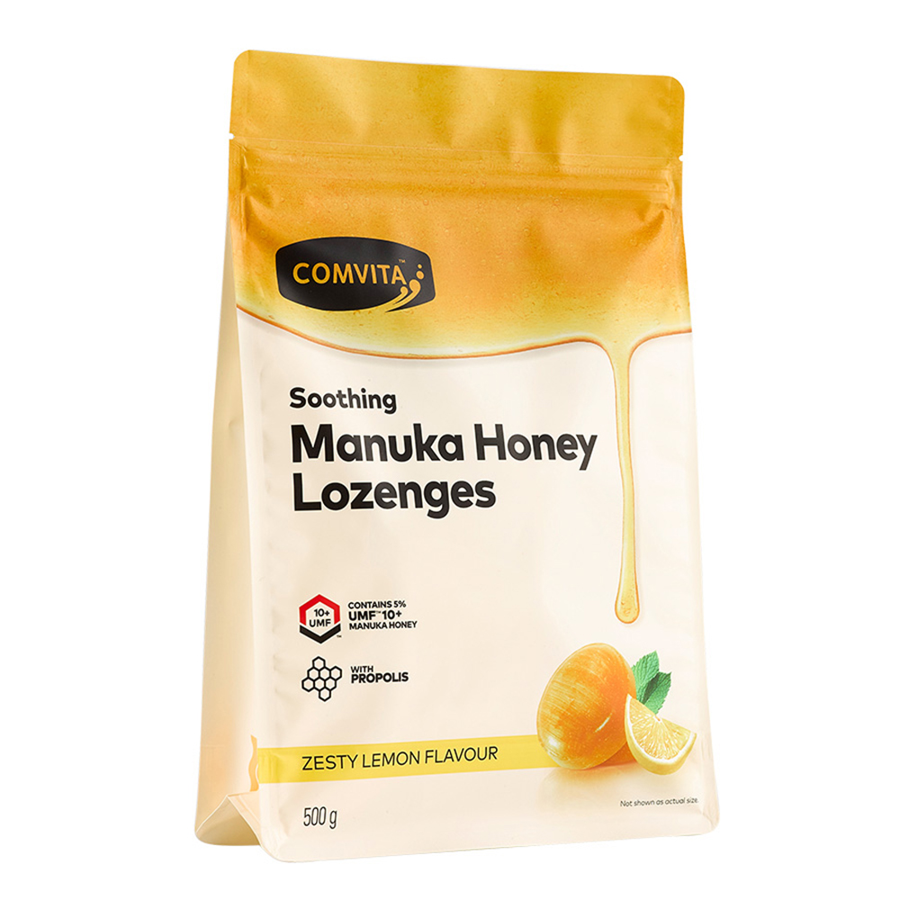 Comvita 康維他 蜂膠麥蘆卡蜂蜜潤喉糖(檸檬味) 500g