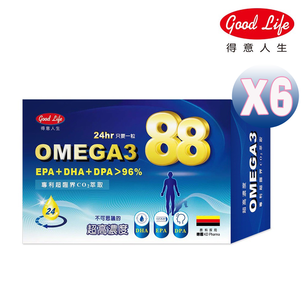 Good Life 得意人生 高濃度Omega-3魚油膠囊 (30粒X6盒)