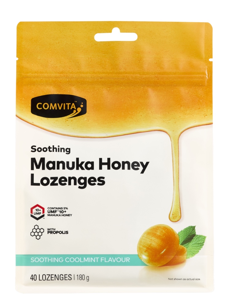 Comvita 康維他 麥蘆卡蜂蜜潤喉糖40粒 薄荷味