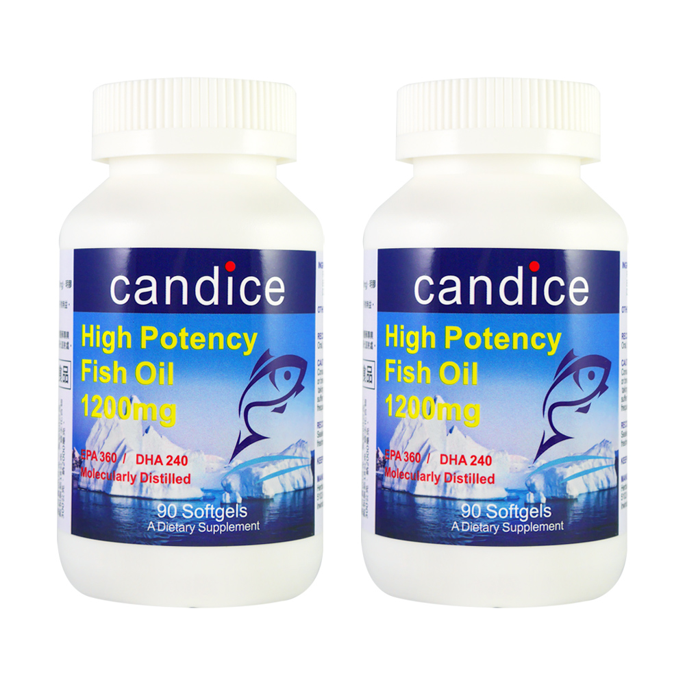 Candice 【 康迪斯】歐米加600魚油膠囊(90顆*2瓶)