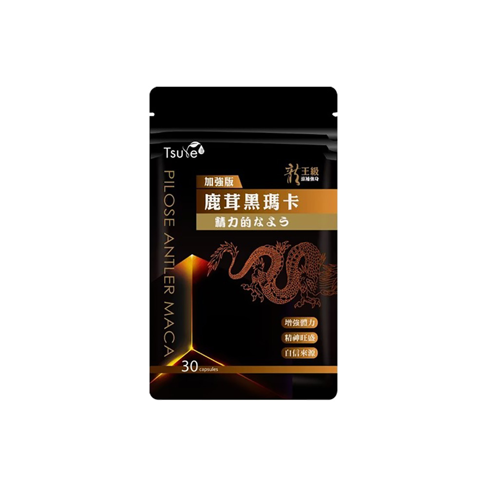Tsuie 日濢 龍王級鹿茸黑瑪卡+鋅(30顆/包) 1入