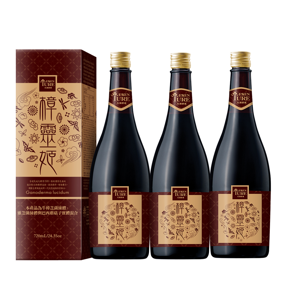 大漢酵素 樟靈姬蔬果植物醱酵液 720ML (3件組)