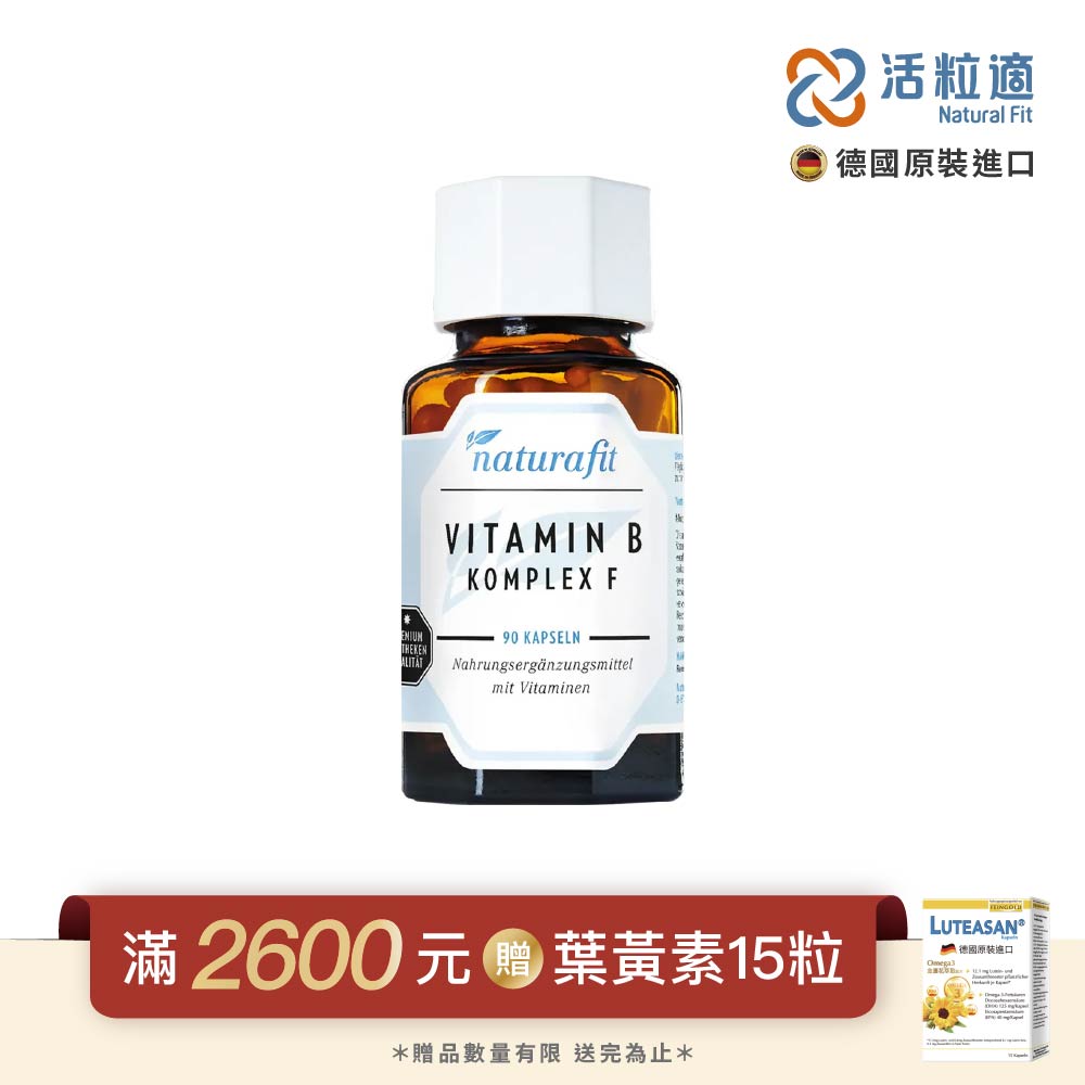 Natural Fit 活粒適 【德國】維生素B群膠囊 90粒(獨家德國進口微營養領導品牌)