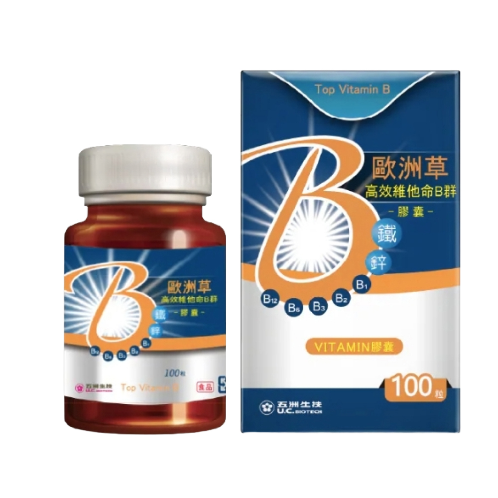 U.C.B.m. 五洲生醫 歐洲草高效維他命B群膠囊 100粒/盒