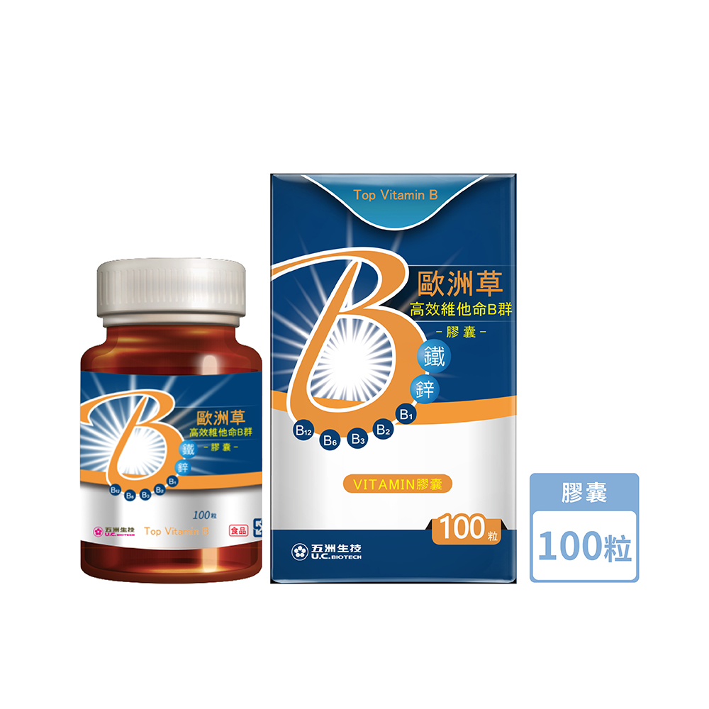 五洲生技 歐洲草高效維他命B群膠囊_100粒/瓶