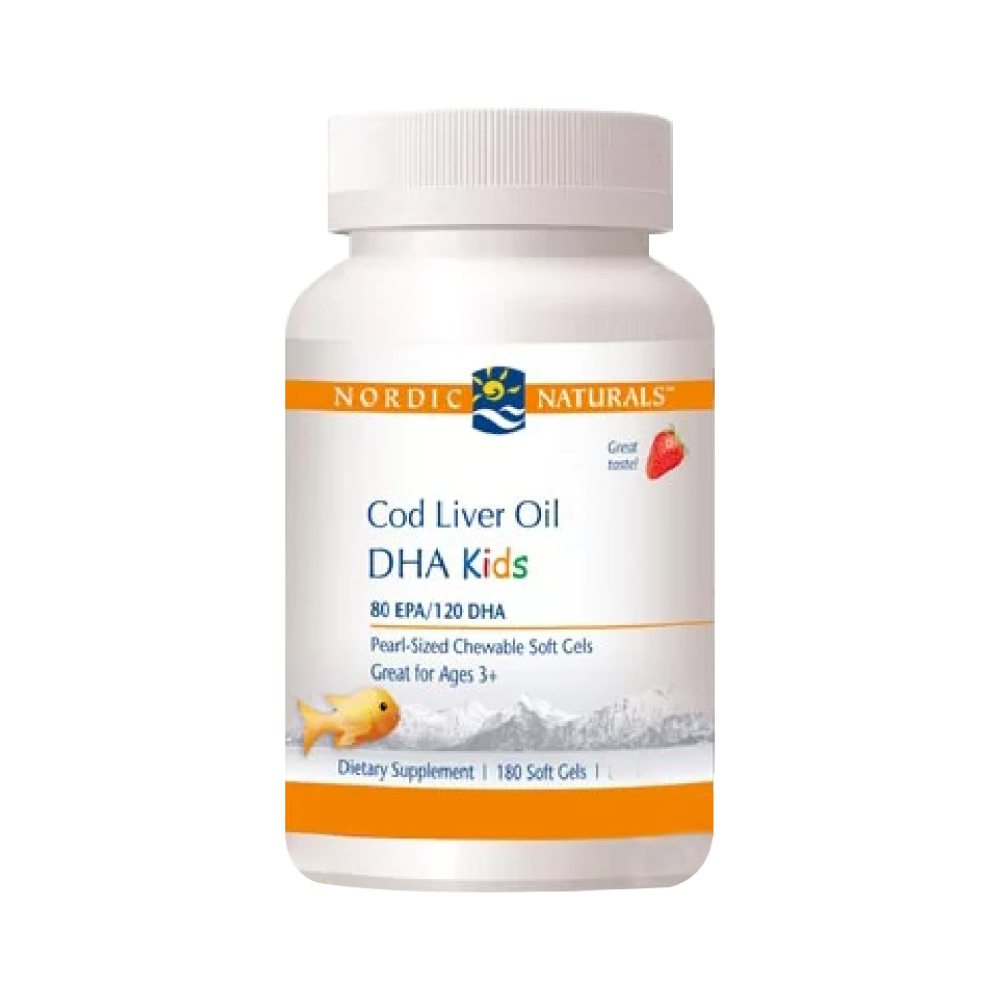 Nordic naturals 北歐天然 小愛Q魚肝油加強膠囊 180顆/瓶 (天然草莓風味)