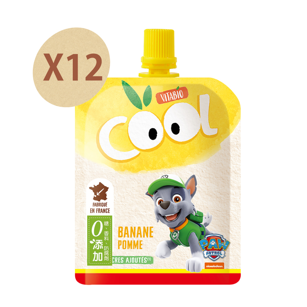 Babybio 【法國Vitabio】生機優鮮果-蘋果香蕉90gX12《 專業嬰幼兒副食品》