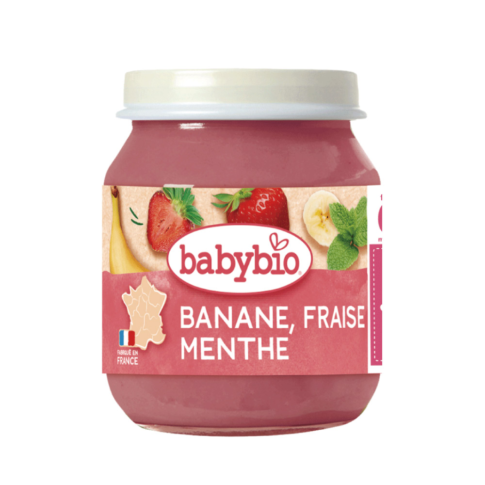 Babybio 【法國】生機香蕉草莓泥130gX6《 專業嬰幼兒副食品》（其他規格）