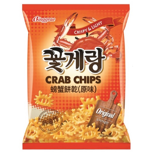 韓味不二 Binggrae螃蟹餅乾(原味)70g