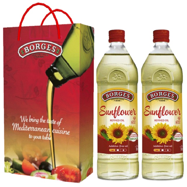 BORGES 百格仕 葵花油1L(1000ml) 二入禮盒