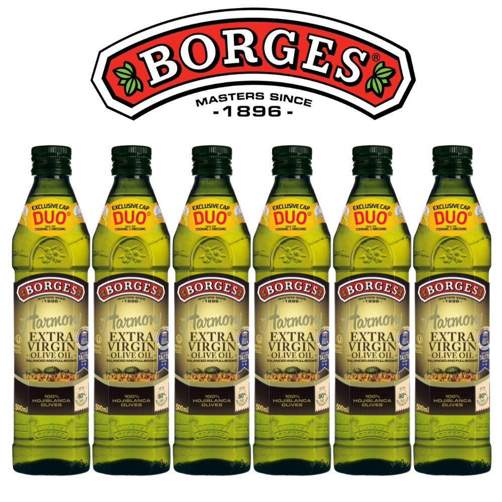 BORGES 百格仕 特級初榨橄欖油(霍希布蘭卡)500mlx6瓶 Extra Virgin 第一道特級初榨冷壓