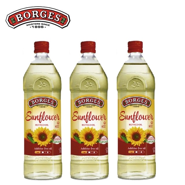 BORGES 百格仕 葵花油1L(1000ml)x3瓶