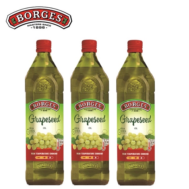 BORGES 百格仕 葡萄籽油1L(1000ml)x3瓶