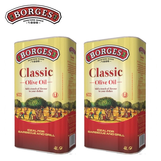 BORGES 百格仕 橄欖油(中味橄欖油)4Lx2桶 100% Pure 橄欖油