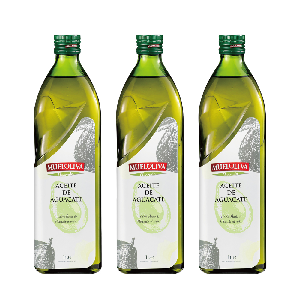 慕雅利華 西班牙百分之百酪梨油(1000ml X 3瓶)
