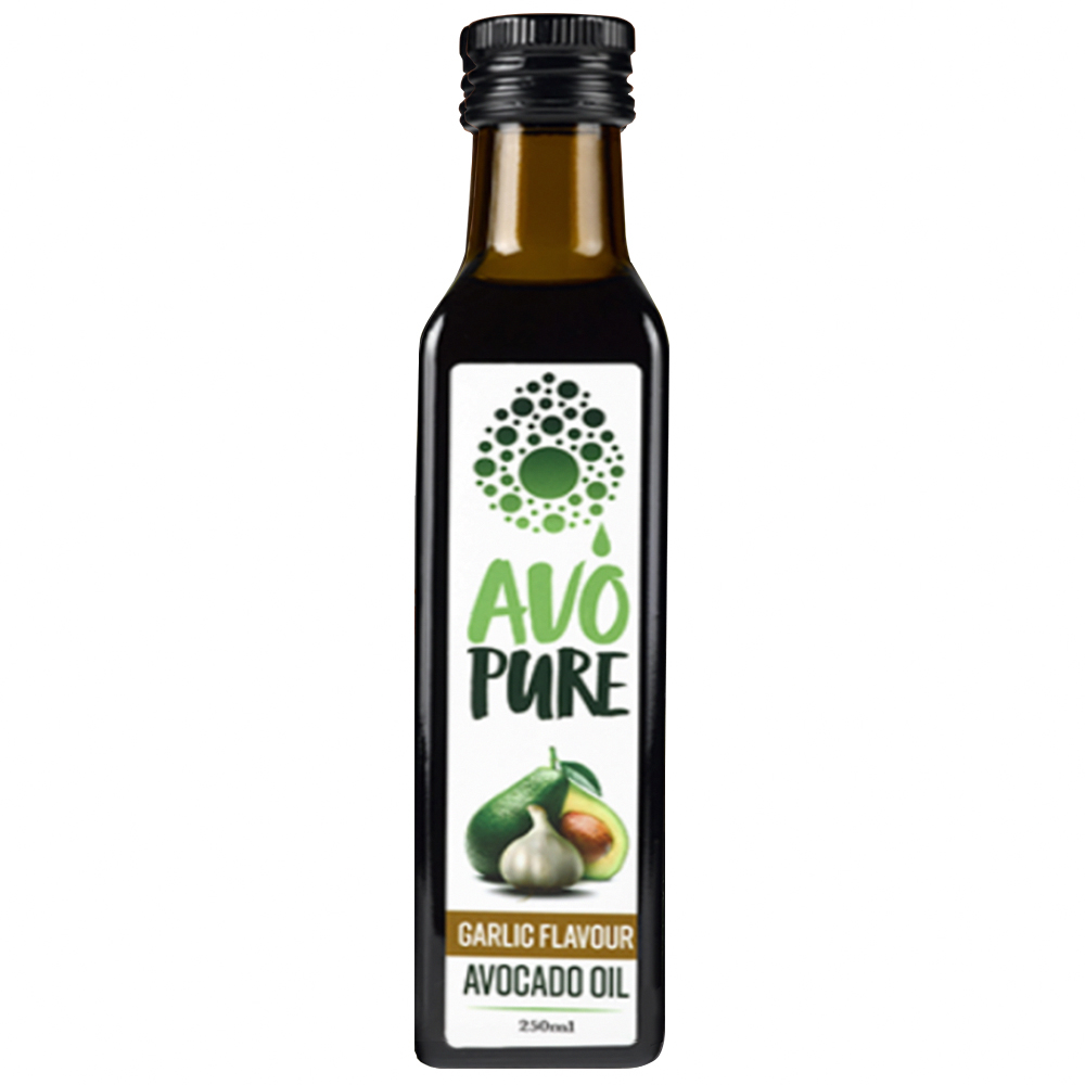 紐西蘭 AVOPURE特級初榨冷壓酪梨油250ml-大蒜風味