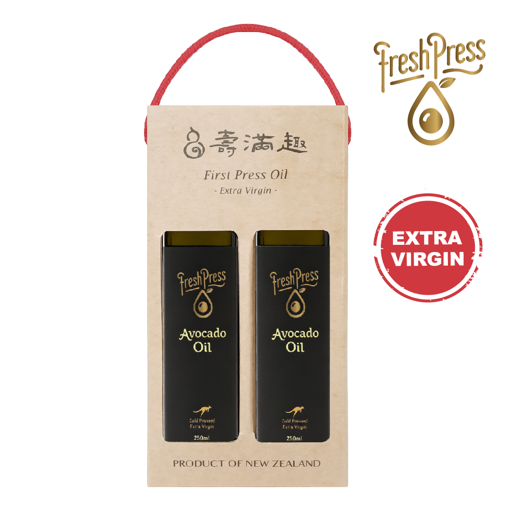 壽滿趣 FreshPress澳洲頂級冷壓初榨酪梨油禮盒(250mlx2)