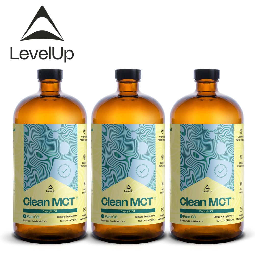 LEVELUP 《美國》純淨C8 MCT中鏈油473mlx3瓶