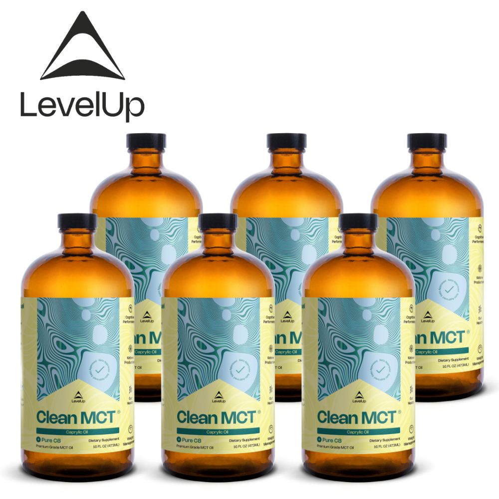 LEVELUP 《美國》純淨C8 MCT中鏈油473mlx6瓶