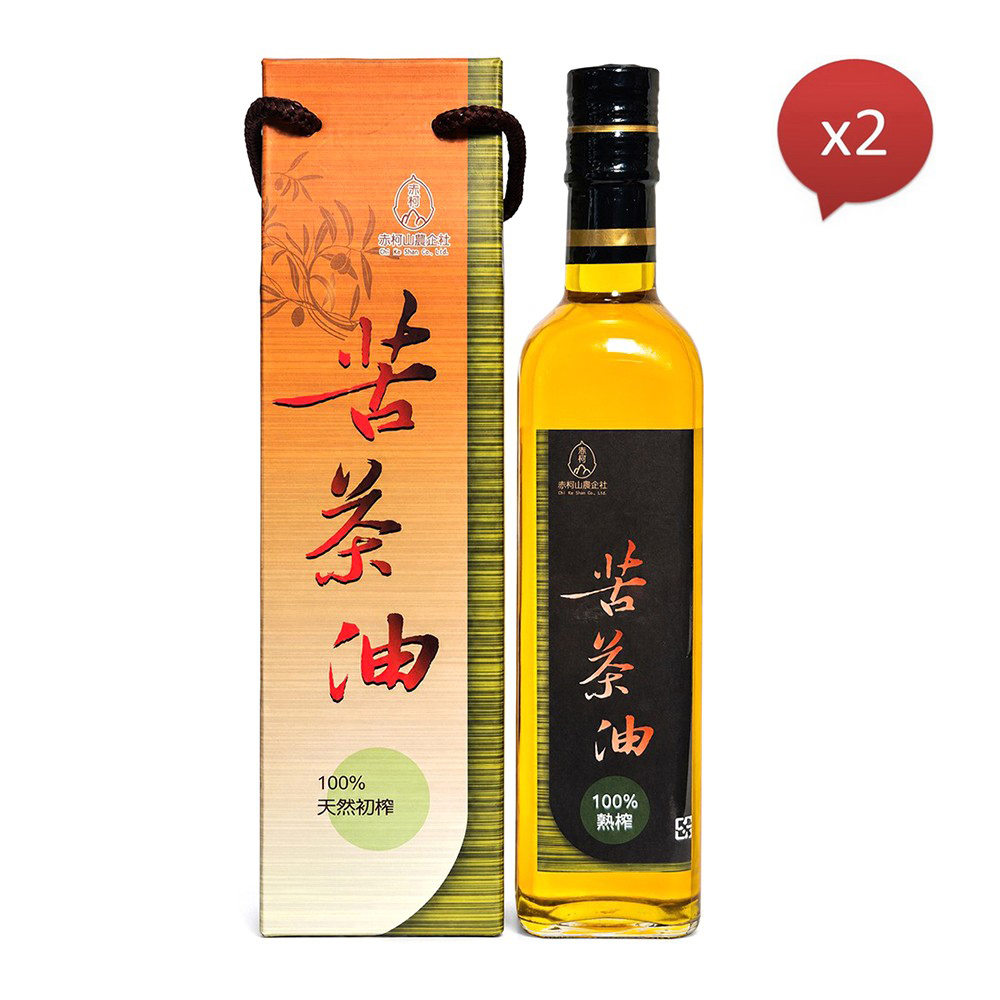 赤柯山-苦茶油500ml(單入禮盒裝)x2瓶/組