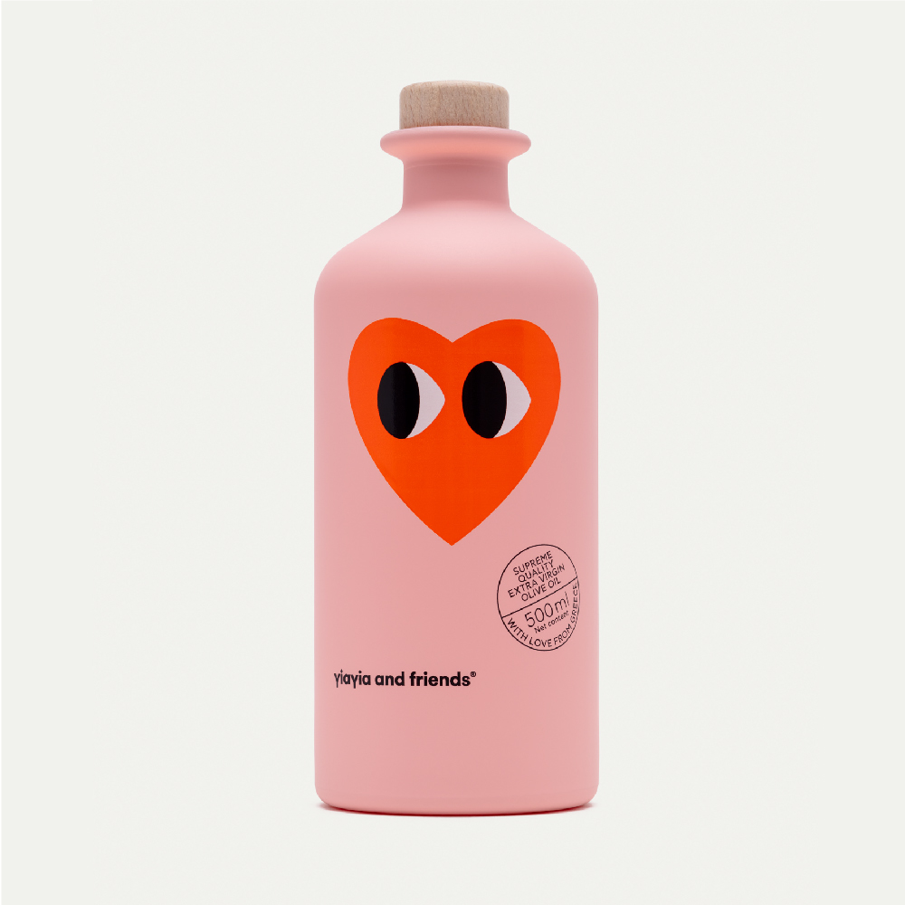 壽滿趣 Yiayia and Friends頂級冷壓初榨原味橄欖油-粉紅愛戀款 (500ml)