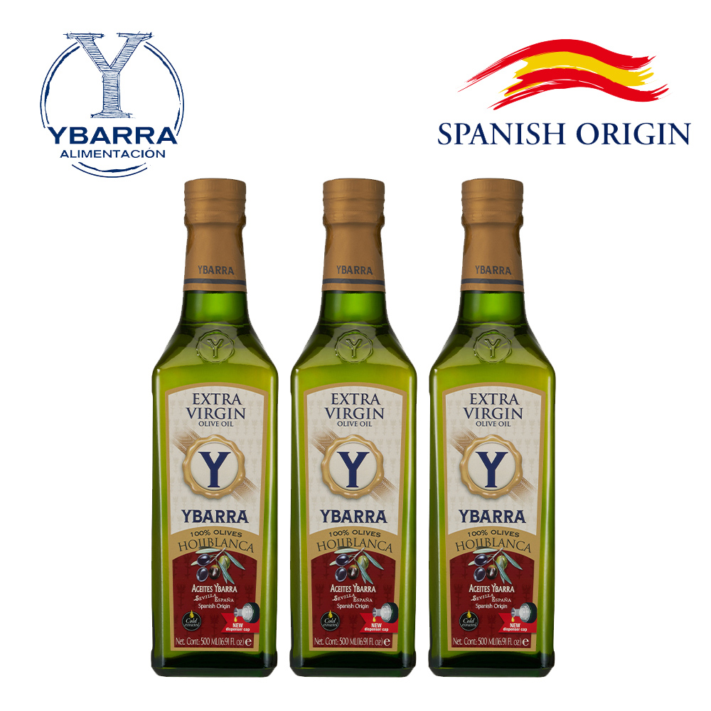 【YBARRA 益百萊】100%單一品種特級冷壓初榨橄欖油500mlx3瓶 (生飲旗艦款0.2酸價/生飲級/端午送禮)