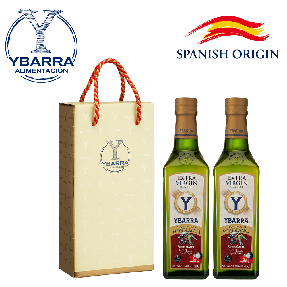 YBARRA 益百萊 西班牙 100%單一品種特級冷壓初榨橄欖油 (500ml2入)禮盒組