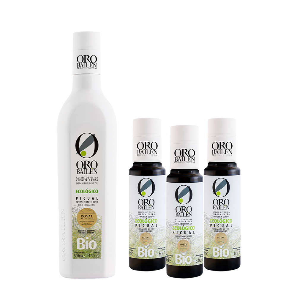 Oro Bailen 皇嘉 有機冷壓初榨橄欖油 500ml+有機100mlx3