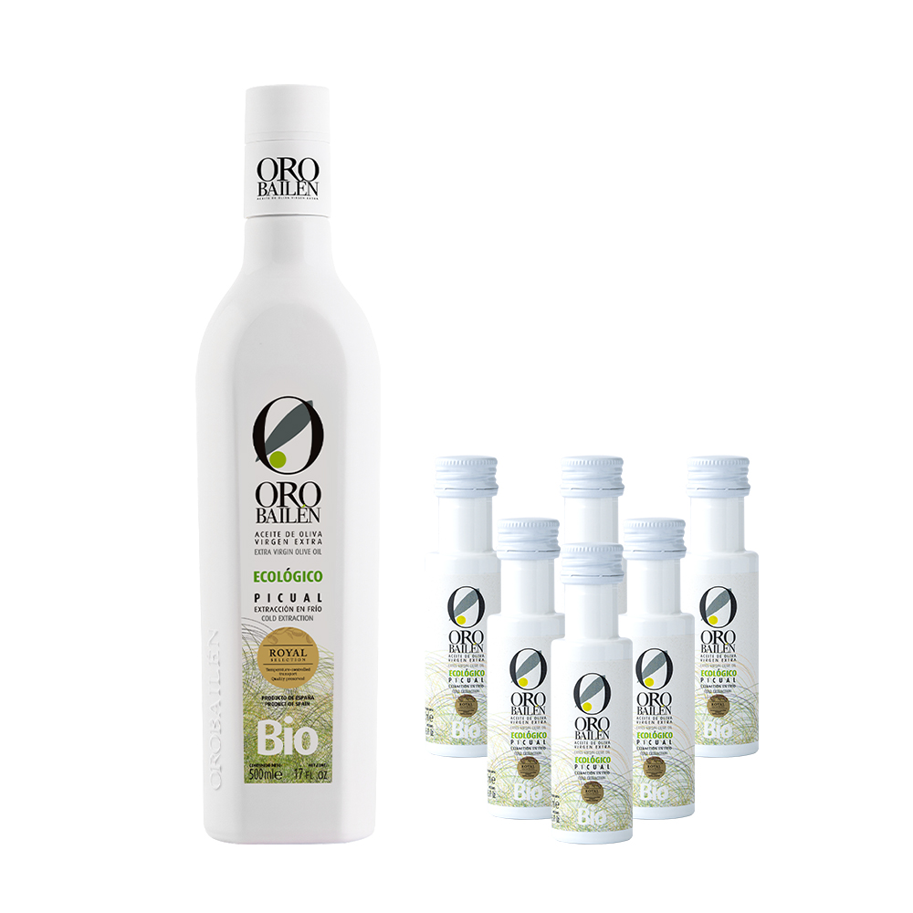 Oro Bailen 皇嘉 有機冷壓初榨橄欖油 500ml+有機25mlx6