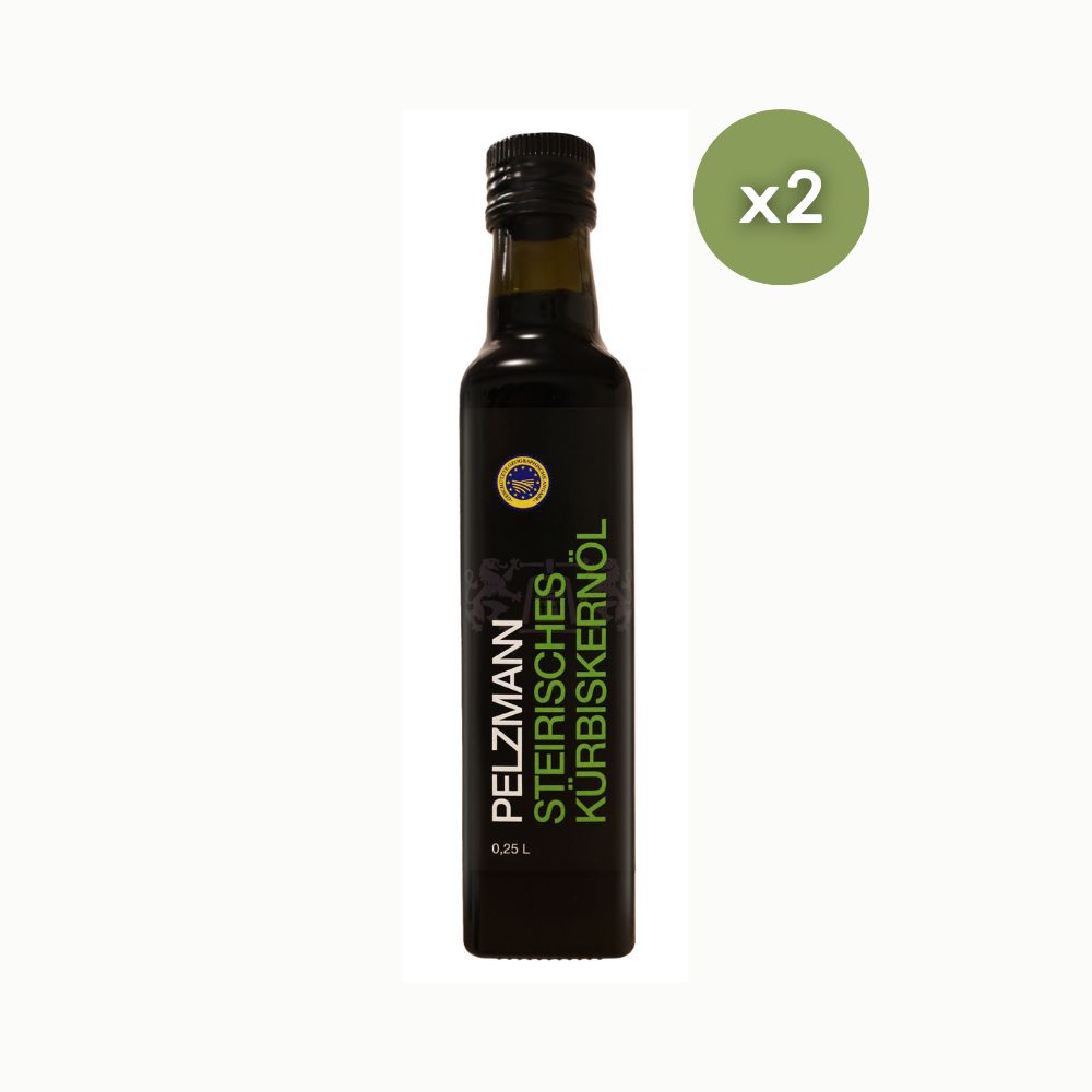 德風健康館 奧滋蔓南瓜籽油2入組(250ml/瓶)(冷壓初榨南瓜子油 奧地利100%無調和製成)