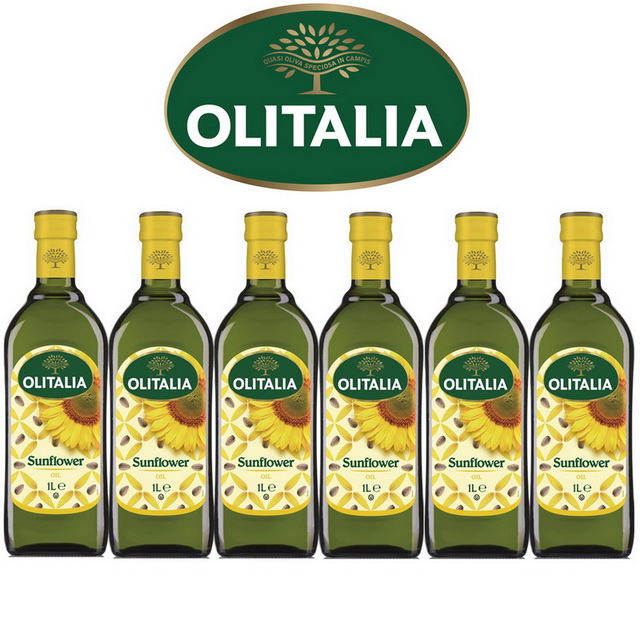 Olitalia 奧利塔 葵花油1000mlx6瓶