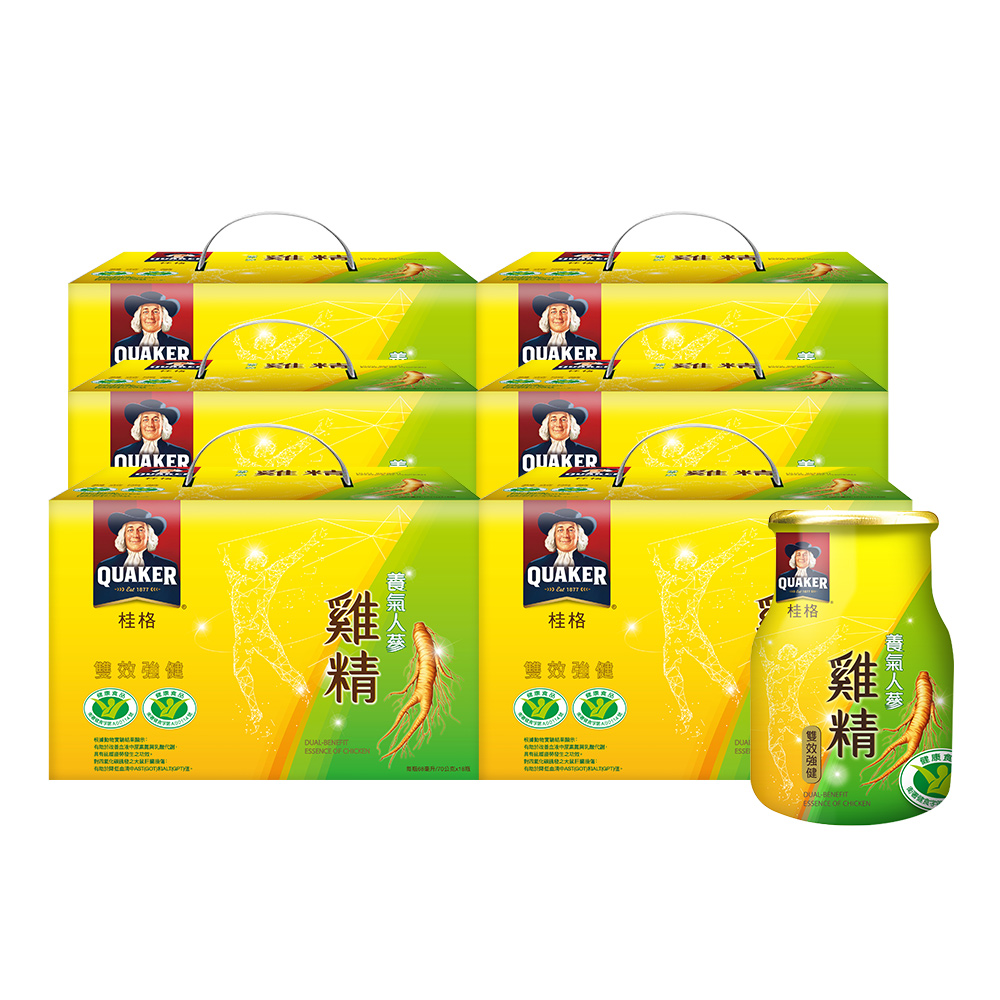 Quaker 桂格 養氣人蔘雞精(68mlx18入x6盒)