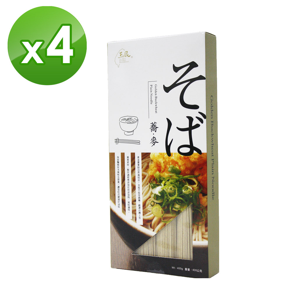 玉民 黃金蕎麥日式直麵400g 盒裝 X 4