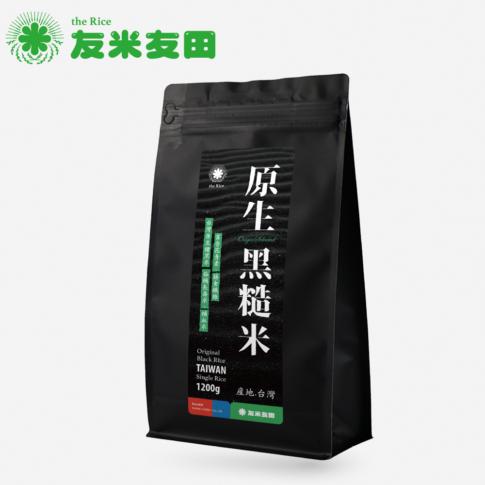 友米友田 原生黑糙米 (1.2kg 5入組) 富含台東大地堅韌生命力的黑米/健康低GI/口感清爽/原形食物/香氣濃郁
