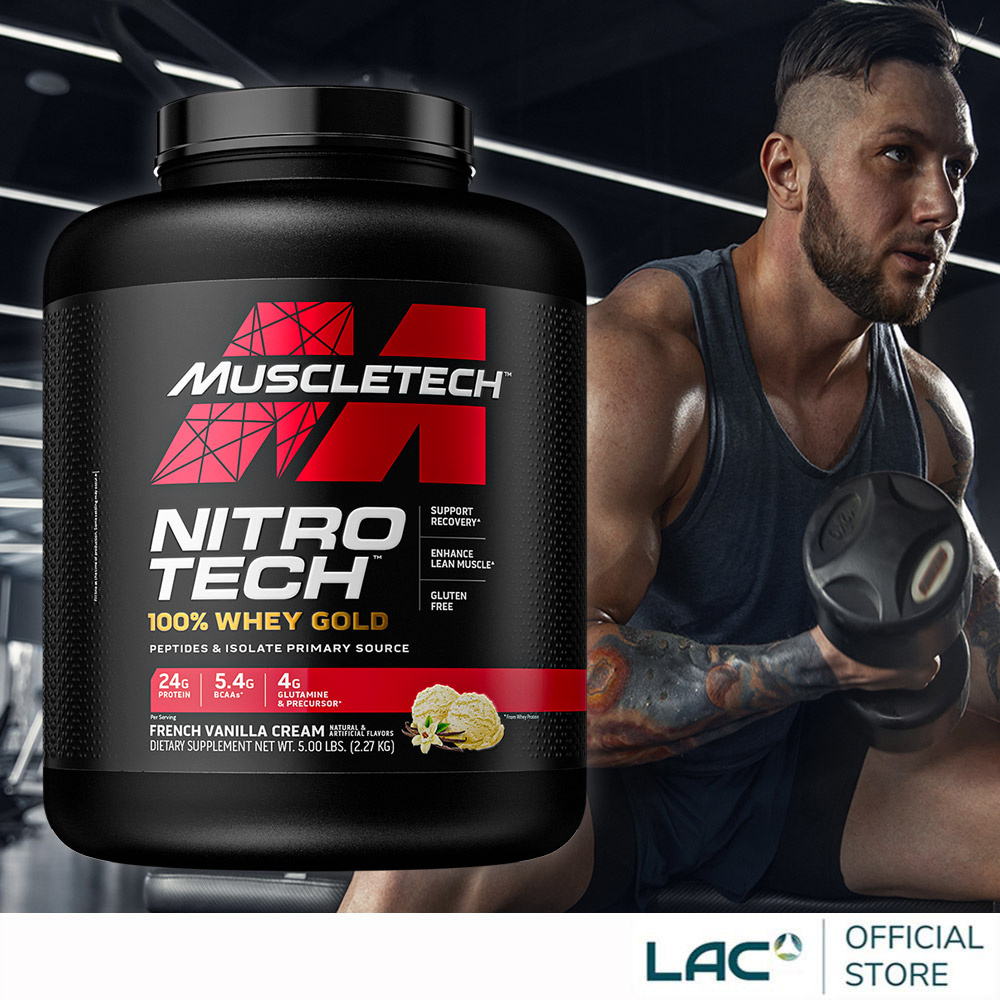 Muscletech 耐如鐵金牌乳清蛋白5磅-法式香草奶油口味(麩醯胺酸/BCAA/胺基酸)(今日限定)