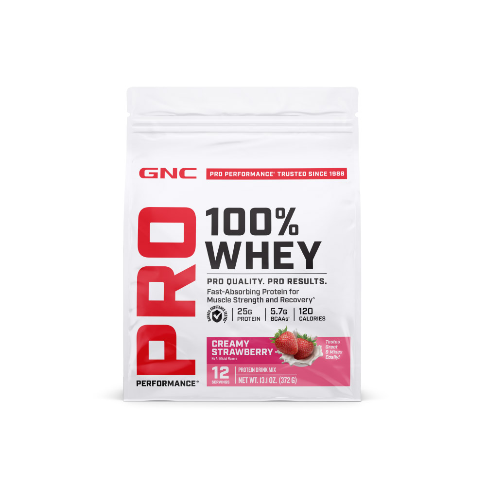 GNC 健安喜 真勁Pro Performance雙效乳清蛋白-草莓風味(372g/包) 幫助運動表現 雙效乳清蛋白 肌肉生長