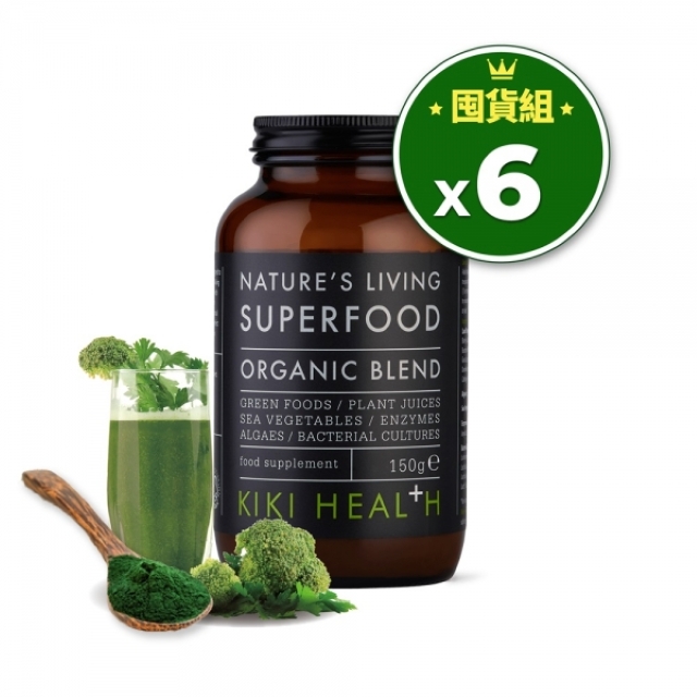 KIKI Health 奇奇保健 綠歐蕾益生菌150g/瓶x6(綠拿鐵/青汁/素食/酵素/藻類/螺旋藻/排便順暢/超級食物)