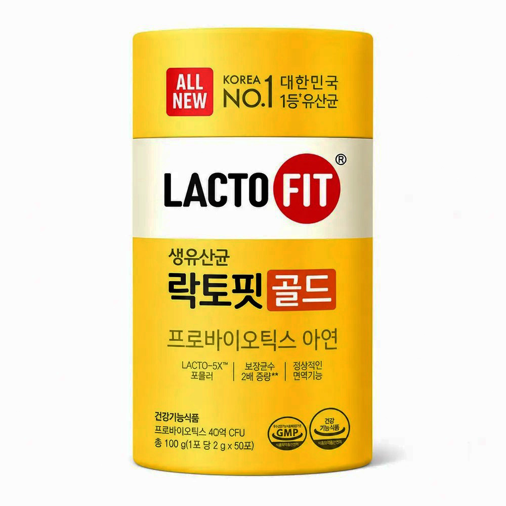 韓國鍾根堂LACTO-FIT GOLD 益生菌粉末食品 大童與成人款50入(台灣代理公司貨)