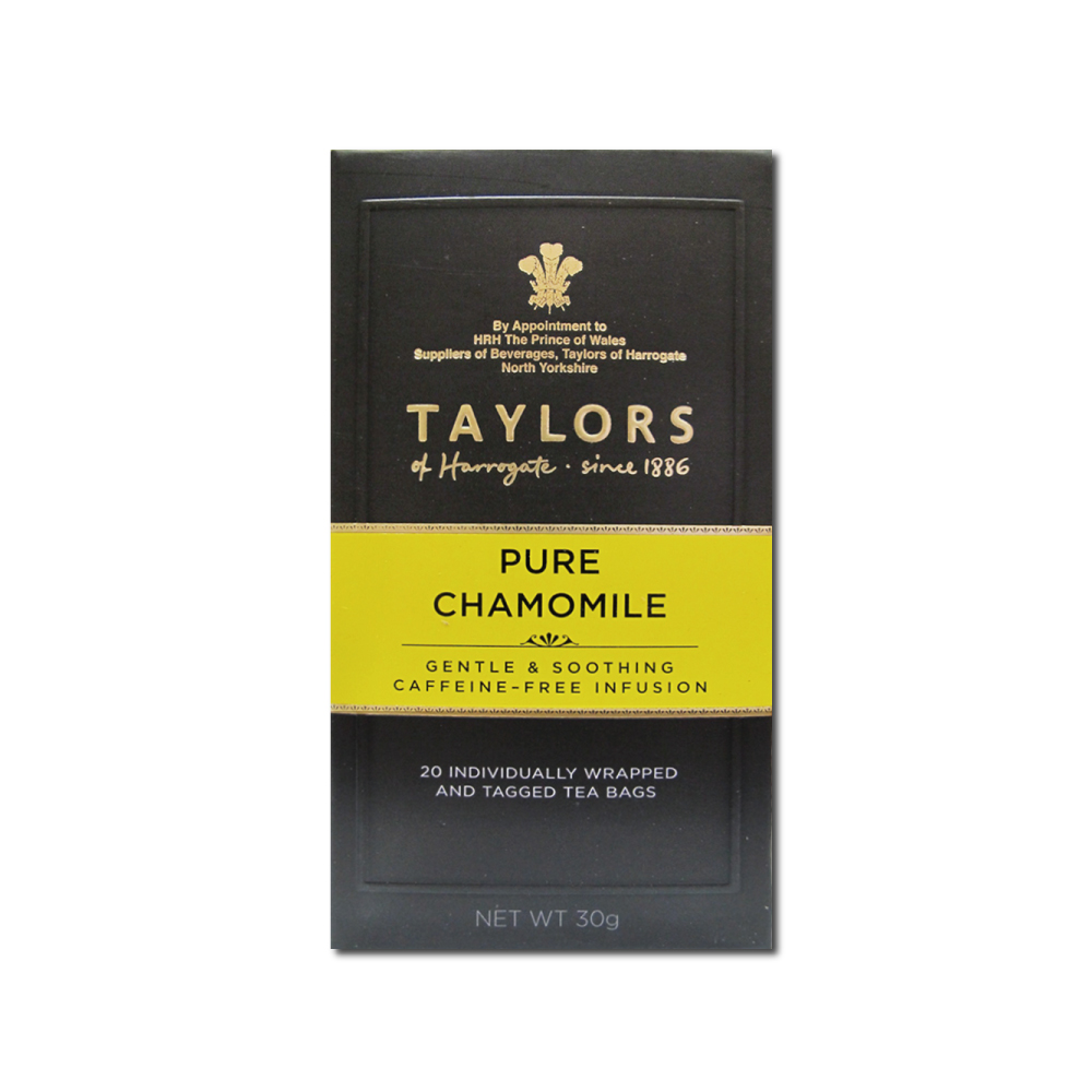 Taylors 泰勒茶 英國清新洋甘菊茶包20入/盒(CHAMOMILE無咖啡因花草茶,清香爽口舒緩壓力,雨林聯盟/女王皇家認證)
