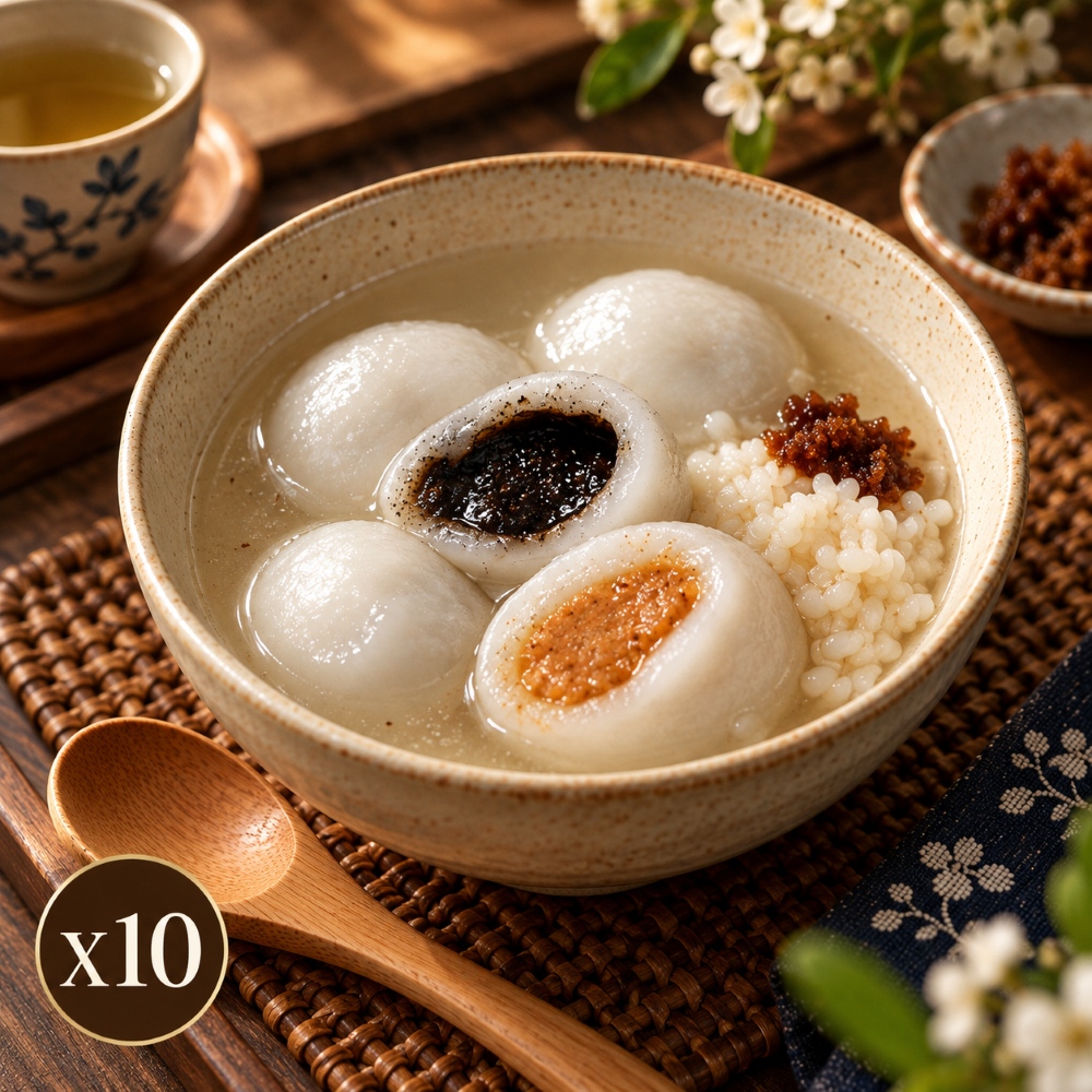 Nan-Yuan 南園食品 手工爆漿甜湯圓x10盒(芝麻/花生任選 南門市場 冬至 元宵 宵夜 甜湯 點心 快速即煮)