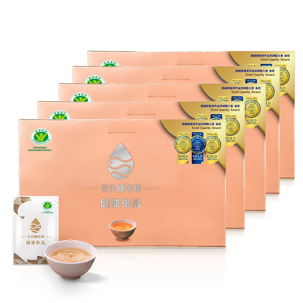 Anyong 安永鮮物 健康御品鱸魚精15入禮盒x5盒-常溫(60ml/包/威品嚴選)