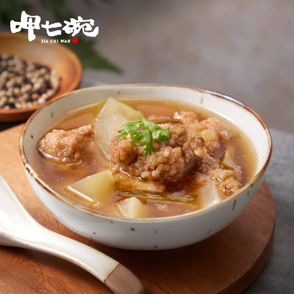 呷七碗 冬瓜排骨酥湯X3(排骨酥湯 冬瓜湯 台式湯品 冷凍料理 加熱即食)