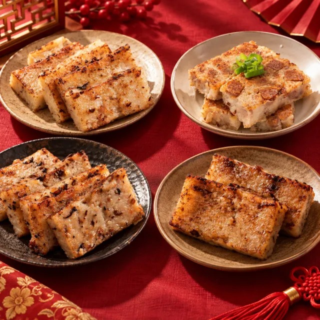 良品開飯 步步糕升蘿蔔糕4入組(港味/珍菇/XO醬/芋頭糕 600g/條 冷藏宅配 年菜 預購 團圓)