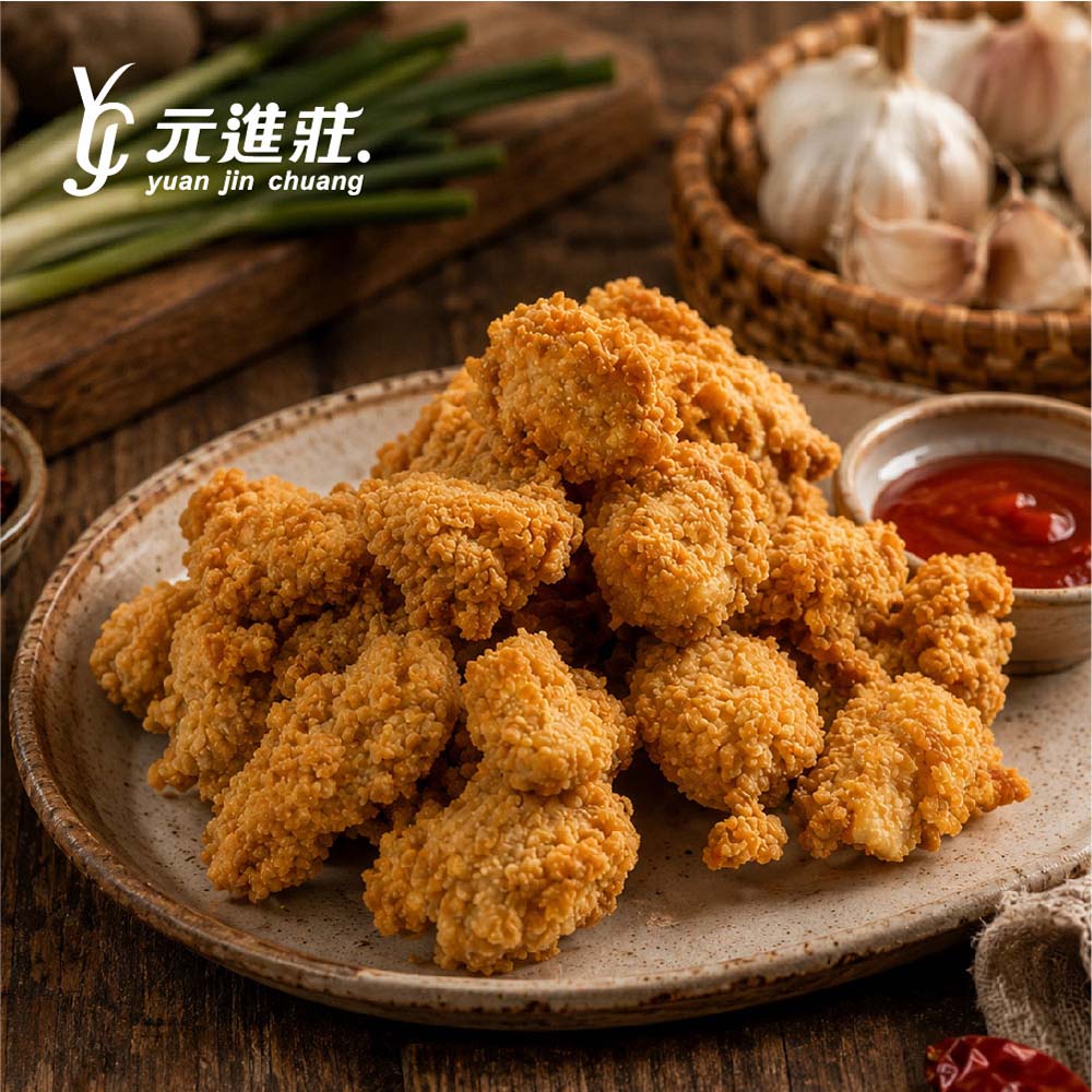 元進莊 酥炸脆皮雞胸丁500gx2 (冷凍 氣炸鍋美食 雞胸丁 脆皮雞胸 冷凍雞塊 雞米花 鹹酥雞 無骨炸雞)