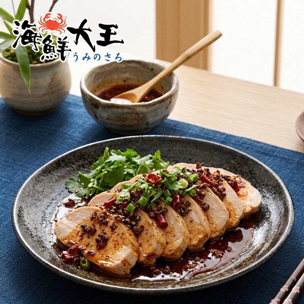 【海鮮大王】濃郁椒麻舒肥即食沙拉胸*5包組 (100g±10%) 輕盈首選 日常必備 即食方便