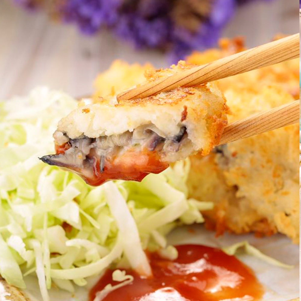 華得水產 日本愛媛縣酥炸爆漿大牡蠣2包組(每包約20粒/500g/包)