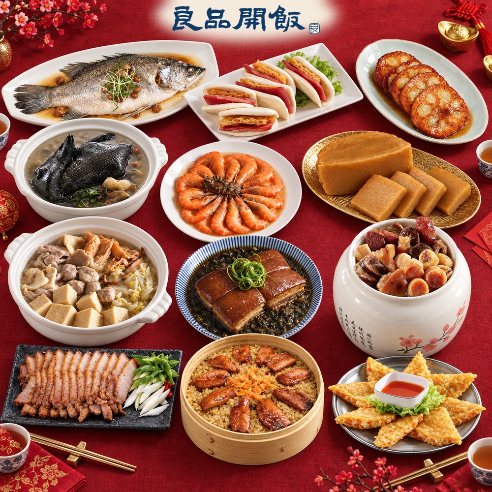 良品開飯 祥羊曜日十二菜組 (11218g/組 年菜 預購 團圓 十二菜組 冷凍美食 家庭聚餐 圍爐)